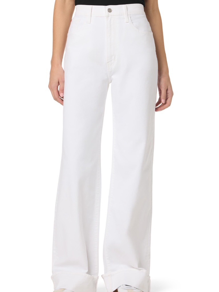 Hudson Jeans High-Rise White Wide-Leg Jeans